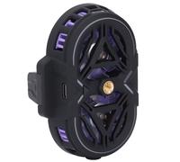 Haofy Dual Type C Telephone Cooler with Temperature Display - Dual Copper Nut Design - Suitable for Live Streaming, Games (Black)