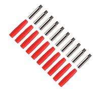 Haofy Durable Simple 2mm Banana Plug Coupler Assembly, 10Pcs Exquisite Copper Banana Plug Couplers, Suitable for Testing Equipment (Red)