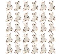 Haofy Easter Rabbit Wooden Bunny Cutouts, DIY Craft Wood Model for Family Fun, Smooth Unfinished Wood for Jewelry Decoration and Home Décor, for Kids and Parents Activities