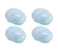 Haofy Egg Shape Discravilating Brush Wearing Eat -Stylish Hairbrush for All Hair Types, ABS Material 4PCs Set