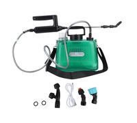 Haofy Electric Garden Sprayer, Portable 5L 2000mAh Battery Powered Automatic with 4 Nozzles Electric Weed Sprayer for Car Washing Garden (Green)