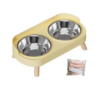 Haofy Elevated Dog Bowl Set No Mess Splash Guard Easy Cleaning Raised Double Bowls for Home Suitable for Various Feeding Needs