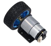 Haofy Encoder Motor Set Smart Car Robot Kit with Mounting Bracket for DC6V JGB37-520 Balance Car, Copper Long Life Material (200RPM)