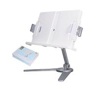 Haofy Ergonomic Book Holder Adjustable Height Aluminum Alloy Stand for Textbooks Recipes Tablets Fits A4 Size 8.3 X 11.7 Inches Lightweight Foldable Design Minimizes R*Hold Books