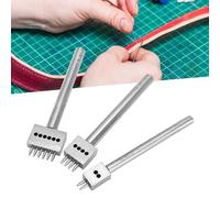 Haofy EVEN AND NEAT HOLES Spacing Punch Tool, Punch Leather Hole Set Steel with Incisive Edge for Leather Carving, Suitable Various Projects, Tough AND Designed for Artists, Varied (Spacing 4mm