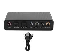 Haofy External Sound Card, Aluminium Alloy Adapter, 5.1 Channel Playback, USB Interface for Gaming and Recording