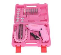 Haofy Flap Electrical Adjustable 180 ° Rotatable Screw Driver with LED Light for Personalized Settings and Tightening The Disassembling Ideal for Home Improvement Projects Pink 3.6 V