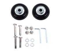 Haofy Flexible Durable Luggage Wheels for Silent Rolling, 360 Degrees Rotating Suitcase Caster for Travelers, 2Pcs Strong Rubber Metal Wheels for Replacement (1.57x0.71in)