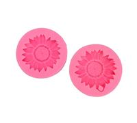 Haofy Flexible Sunflower Silicone Mold Set, 2 Pcs Soap and Candle Mold, Reusable Non Stick Heat Craft for Resin Cake Decorating Baking and Makers