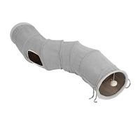 Haofy Foldable Cat Tunnel, Soft Suede Wool Interactive Cat Tube, 46.5in Length, for Indoor and Kitten Fun
