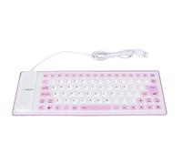 Haofy Foldable Silicone Keyboard Dust Proof Soft Comfortable Rollable Keyboard for Home Office Outdoor Activities, 85 Keys Silicone Keyboard (Violet)