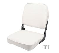 Haofy Folding Boat Seat 19x16x14in 3in Thick Foam Low Back Design with 250lbs Capacity Aluminum Alloy Hinges Marine Grade for Canoe Pontoon Boat Fishing Kayak