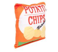 Haofy Funny Potato Chip Bag Dog Toy, Squeaky Rattling Paper Play, Soft Plush Safe Chewing, 6.7x5.9 Inches Ideal Size for All Breeds Playtime Fetching Tug of War Interactive Fun (#2)