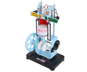 Haofy Gasoline Engine Model Engineering Plastic Mini 4 Stroke Single Cylinder Teaching Instrument 29.3 X 16.7cm for Middle School Physics Experiment Classroom Demonstration