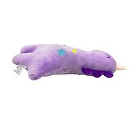 Haofy Giraffe Car Belt Pillow, PP Cotton Filled Neck Support Cushion with Removable Washable Cover, Hook and Loop Strap, Cute Travel Seat Belt Pillow for Kids Napping (Purple)