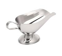 Haofy Gravy Boat Stainless Steel Double Wall Insulated Thermal Sauce Server with Lid Drip Free Edge for Hot Gravy Cold Syrup for Restaurant Catering Events (10oz)
