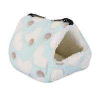 Haofy Guinea Pig Bed Flannel Hanging Hamster Hammock 3 Sizes Warm Plush Pet Cave with Hooks Soft Winter Swing for Guinea Pigs Hamsters Chinchillas Squirrels Indoor Cage Use (17 * 15)