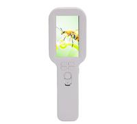 Haofy Handheld Digital Microscope, 50X to 500X, 12MP CMOS (White) | 3.0in Screen Dual Lens System, 1200mAh Battery Clear Sound, Coin Jewelry Antique Inspection, Circuit Board Repair Nature