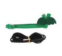 Haofy Harness Leash, Latex Silk Elastic Straps, Adjustable Bird Harness for Outdoor Flying Training with Cute Wings (Green)