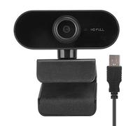 Haofy HD USB Computer Camera with Microphone 1080P Desktop Plug and Play for Video Call, Rotation, Multifunctional Base, Adaptive to Online Teaching, Support Video Conference with