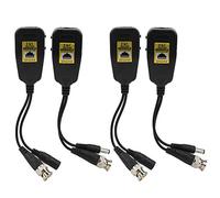 Haofy HD Video Transmitter High Performance Anti Thunder Power Balun for HD-CVI/TVI/AHD/CVBS Transmission, Suitable for Monitoring System Professionals, 4Pcs