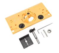 Haofy Hinge Hole Drilling Jig Durable 35mm Boring Guide Locator with Accurate Scale and Bit Holes, Perfect for Cabinet Makers and Carpenters ABS Material (Yellow)