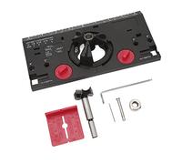 Haofy Hinge Hole Drilling Jig Durable 35mm Boring Guide Locator with Accurate Scale and Bit Holes, Perfect for Cabinet Makers and Carpenters ABS Material (Black)