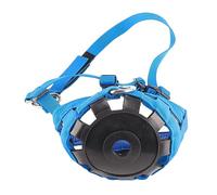 Haofy Horse Anti Bite Muzzle Comfortable PU Leather Lined Grazing Control for Natural Foraging Thickened Nylon Webbing in Sizes S M L Perfect for Training Shows and Manor Rides (blue #29)