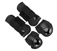 Haofy Horse Leg Guards PU Shell Protective Boots for Front and Hind Legs with Enhanced Protection Comfort Fit Versatile Use for Jumping Dressage Riders Medium and Large Sizes in Inches (M)
