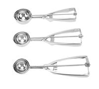 Haofy Ice Cream Scoop, Stainless Steel Cookie Dough Scoop Set with Non Slip Handle, Ideal for Melon Baller and Baking Accessories
