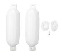 Haofy Inflatable Boat Bumper PVC Lightweight Portable Boat Docking Bumper with Black Rope for Yacht Ships, Sailboats, and Kayaks (White)