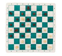 Haofy International Chess Set Durable Chess Pieces with Foldable PU Chessboard for Parties Material: Gramineae, PU Size: 32 Piece for Board Game Kit