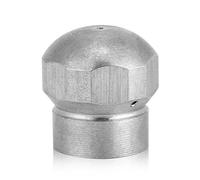 Haofy Jet Nozzle Sewer, Sewer Jetting Nozzle for High Pressure Washer Fixed Sewer Jet Nozzle Pipe Cleaning Nozzle with Spray Holes G1/8'' Stainless Steel Drain Hose Silver