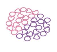 Haofy Knitting Stitch Markers Smooth Round Heart-Shaped for Knitting and Crochet - Color-Coded Stitch Markers Pink Purple with Magnetic Case 32Pcs Set for Crafters