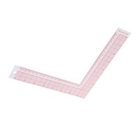 Haofy L Shaped Ruler, Transparent PVC Right Angle Measuring Tool for Tailoring and Crafts, Easy Read Scales for DIY Projects
