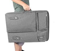Haofy Large Capacity Art Portfolio Carry Backpack, Soft Shoulder Strap, for Artist, Students with Side Storage and Small Bags, Canvas Bag Outdoor Sketch Board (Grey)