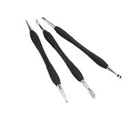 Haofy Leather Tools,3PCS Strong Stainless Steel Leather Craft Modeling Tools for Craft Styling, Shaping Wax or PMC Silver Clay