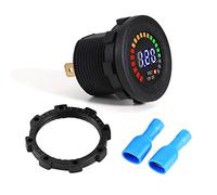 Haofy LED Digital Voltmeter, DC 12V Car Motorcycle Voltmeter Waterproof Blue LED Digital Display Battery Voltage Volt Meter Gauge for Boat Marine Vehicle Motorcycle Truck ATV UTV Car Caravan