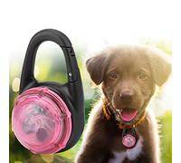Haofy LED Pet Luminous Collar Necklace, ABS Glowing Dog Pendant with 2 Flash Modes, Water Resistant Clip Light, 5.7 X 3.5 X 2. Cm for Night Walks Indoor Outdoor Pets (Pink)
