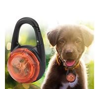 Haofy LED Pet Luminous Collar Necklace, ABS Glowing Dog Pendant with 2 Flash Modes, Water Resistant Clip Light, 5.7 X 3.5 X 2. Cm for Night Walks Indoor Outdoor Pets (Orange)
