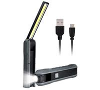 Haofy LED Work Light Rechargeable USB Inspection Light COB Portable Flashlight Torch 4 Modes with Magnetic Stand and Hanging Hook for Car Repairing, Camping, Emergency