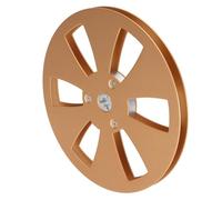 Haofy Long -lasting 1/4 7 Inch Empty Band Rolls for a NAB Roller, Around Tape, 6 Hole Aluminum Roller for Strong Sound Quality, Spare Part (Gold)