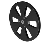 Haofy Long -lasting 1/4 7 Inch Empty Band Rolls for a NAB Roller, Around Tape, 6 Hole Aluminum Roller for Strong Sound Quality, Spare Part (Black)