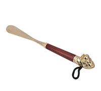 Haofy Long Shoe Horn Extended Extra Long Shoe Horn with Non Slip Handle for High Heels & Leather Imported Beech Wood Lion Head Design Hanging Rope for Easy Storage (Brown 58CM Lion Lion Head Shoes)