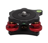 Haofy LP-64 Tripod Leveling Base, Aluminum Alloy Camera Leveler with Triple Levels ±5 Degree Adjustment 33lb Capacity for Panoramic Photography and Video on Uneven Ground