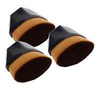 Haofy Makeup Brushes Set, Multifunctional Liquid Foundation Blush Face Tools with Smooth Fiber Hair, 3-Piece Kit for Seamless Makeup Transitions, Precise Eye Nose Detailing, Effortless (Black)