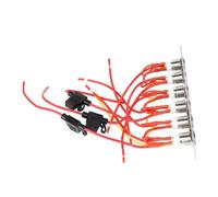 Haofy Marine Boat 6 Gang Blue LED Push Button Switch Panel, Pre-wired with Sticker for Easy Identification for CAR RV YACHT 12V-24V DC System