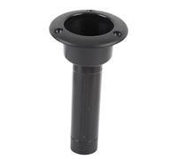 Haofy Marine Rod Holder Cup Round ABS Base W/Angle Adjustment for Fishing Pole Stability Beverage, Ideal Jon Boat, Skiff, Wheelchair (15 degrees)