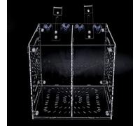 Haofy Mesh Rearing Trap Box, Acrylic Fish Isolation Box Fish Seedlings Incubator, Aquarium Breeder with Isolation Board, For Baby Fishes Shrimp Clownfish and Guppy(20MC (20MC *20CM*20CM)