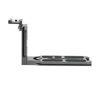 Haofy Metal CNC Precision L-shape Arrow Storage Case Plate for SLR Camera, Sturdy and Durable, for Horizontal and Vertical, with Hot Shoe Mount for LED Lights and Microphones, Black (Cement Gray)